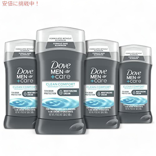 Dove MenCare デオドラント クリーンコンフォート男性用デオドラント 3 oz/85g (4 個パック)の通販は