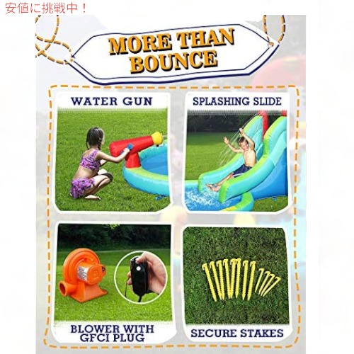 ACTION AIR Inflatable Waterslide 大型プール 家庭用 インフレータブル ウォーター スライドパーク 水遊び 滑り台 すべり台 スライダー 水鉄砲