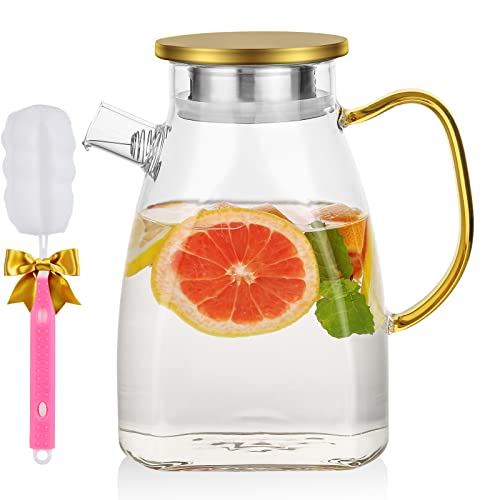 BINCOO 冷蔵庫ドアウォーターピッチャー、1.6リットル/ 55オンスガラスピッチャーの通販は 5,246円