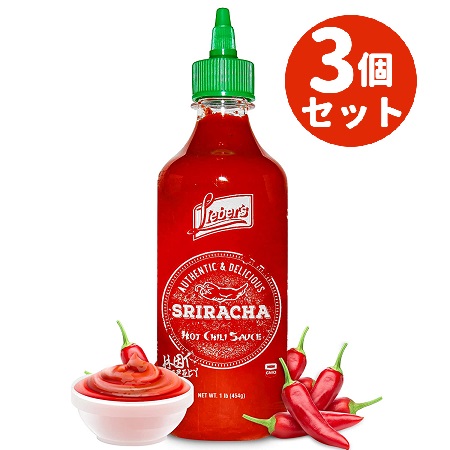 Lieber’s Sriracha Hot Chili Sauce スリラチャホットチリソース 1重量ポンド (454g) [お得な3本仕かける]