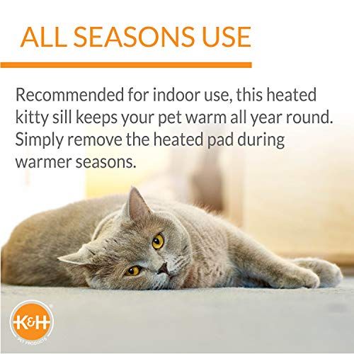 K＆Hペットプロダクトサーモキティシル加熱猫用ベッド、フリース、6W_3