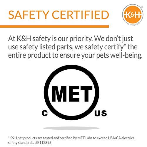 K＆Hペットプロダクトサーモキティシル加熱猫用ベッド、フリース、6W_6