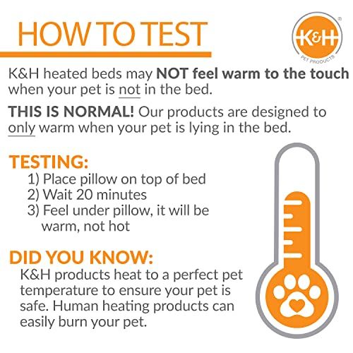 K＆Hペットプロダクトサーモキティシル加熱猫用ベッド、フリース、6W_5