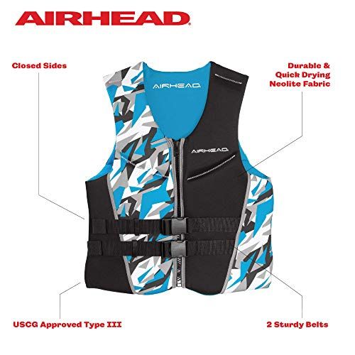 AIRHEAD Men's CAMOCoolKwikドライネオライトフレックスライフジャケット