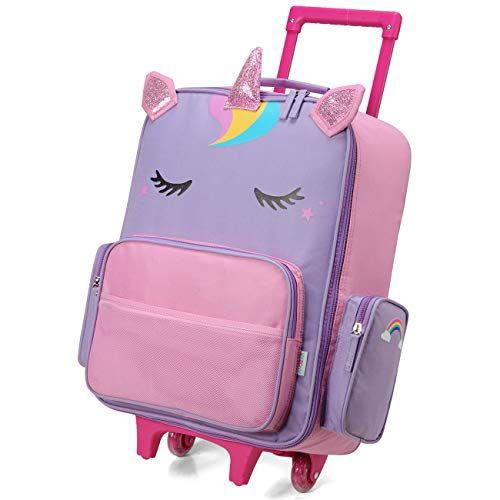 VASCHY 女の子用車輪付きスーツケース 18インチユニコーンの通販は