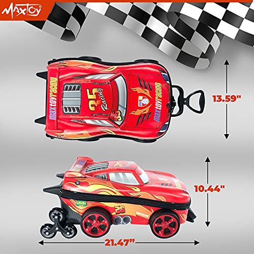 ToyMax Team Racing V8キッズ3Dトラベルラゲッジスーツケース_1
