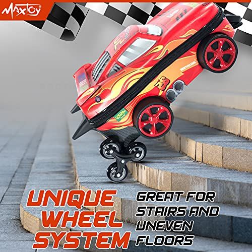 ToyMax Team Racing V8キッズ3Dトラベルラゲッジスーツケース_3