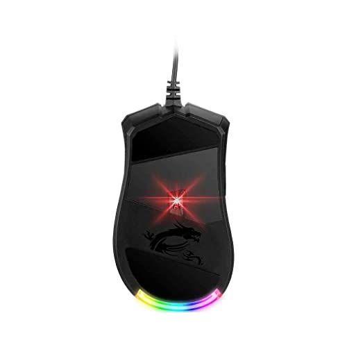 MSI Clutch GM50ゲーミングマウス、7200 DPI、20M Omronスイッチ、PC / Mac
