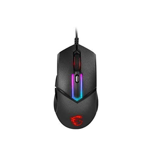 MSIクラッチGM30ゲーミングマウス、6200 DPI、20Mオムロンスイッチ RGBミスティックライト互換、PC / Mac