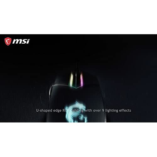 MSIクラッチGM30ゲーミングマウス、6200 DPI、20Mオムロンスイッチ RGBミスティックライト互換、PC / Mac