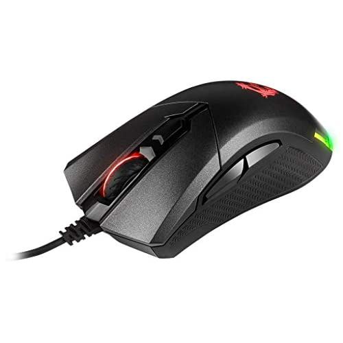 MSI Clutch GM50ゲーミングマウス、7200 DPI、20M Omronスイッチ、PC / Mac