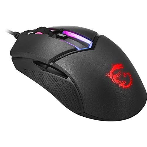 MSIクラッチGM30ゲーミングマウス、6200 DPI、20Mオムロンスイッチ RGBミスティックライト互換、PC / Mac