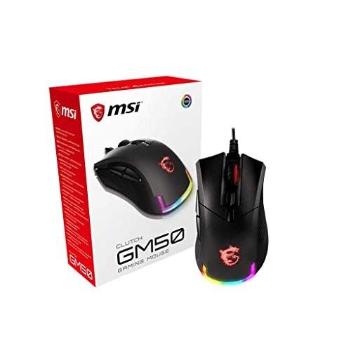 MSI Clutch GM50ゲーミングマウス、7200 DPI、20M Omronスイッチ、PC / Mac