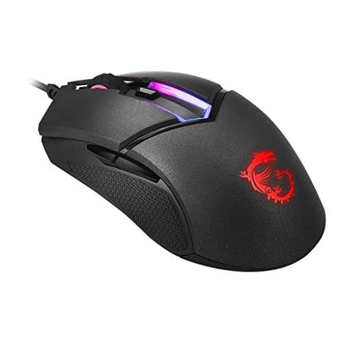 MSIクラッチGM30ゲーミングマウス、6200 DPI、20Mオムロンスイッチ RGBミスティックライト互換、PC / Mac