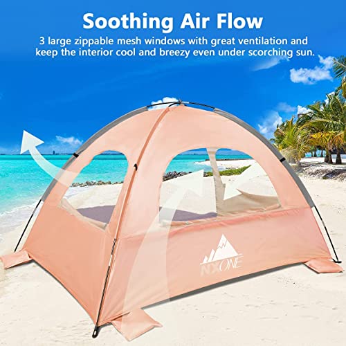 NXONE ビーチテントサンシェードシェルター、2 - 3人用 キャリーバッグ付属