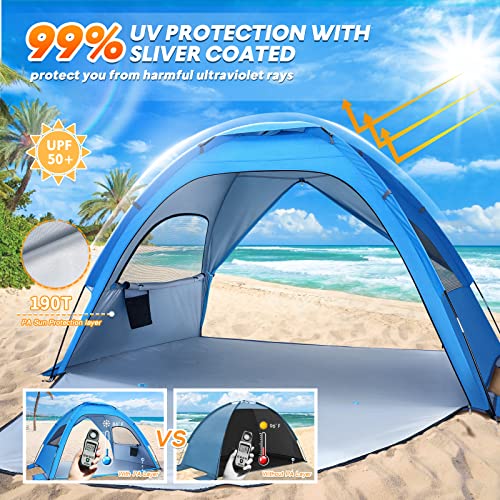 FEFLO  ビーチテントサンシェードシェルター：3 - 4人用 FEFLO ビーチテントサンシェードシェルター：3 - 4人用（ダブルドア