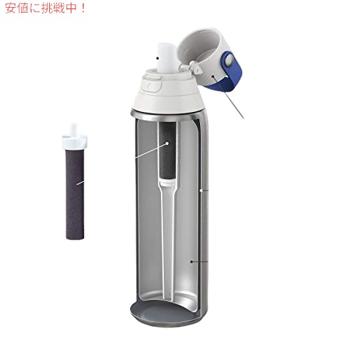 BRITA ブリタ ステンレス鋼水フィルターボトル 20oz ステンレス鋼_1