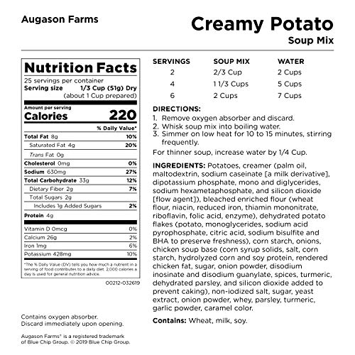 Augason Farms クリーミー ポテト スープ ミックス #10 缶 44 オンス_2