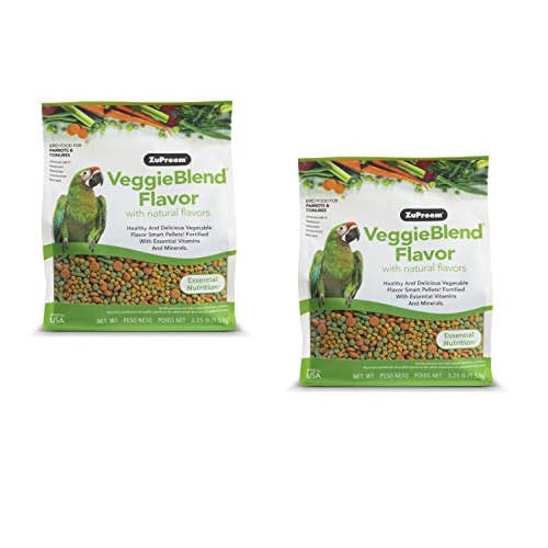 ZuPreem VeggieBlend スマート ペレット バード フード オウム & インコ用、3.25 ポンド バッグ (2 個パック) の通販は