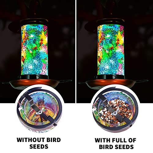 XDW ソーラー野鳥の餌箱、ソーラーバードフィーダー_3