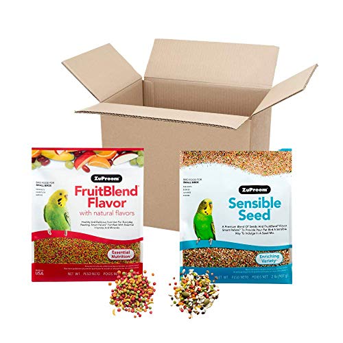 ZuPreem Bundle FruitBlend フレーバー ペレット & 小鳥用センシブル シード、2 ポンド (2 パック)