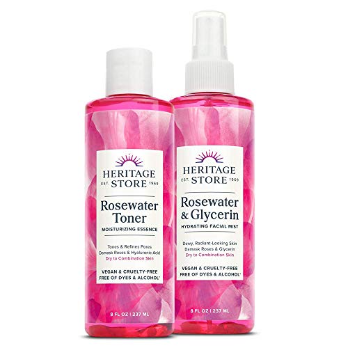 ヘリテージプロダクツ ローズウォーター & グリセリンとローズウォーター トナー  バンドル 各8オンス Heritage Store 5,681円