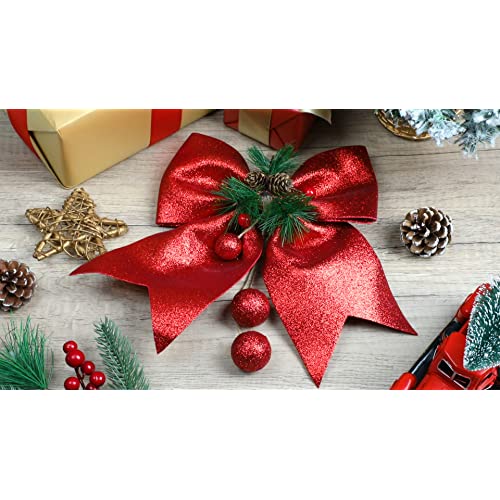 Aneco 6個パック クリスマス リボン10 x 12インチ_6