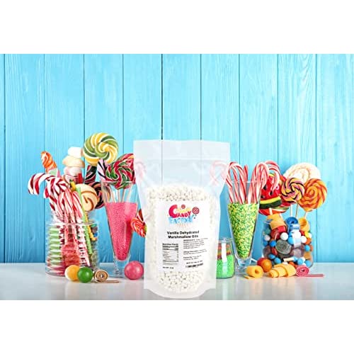 Sarah's Candy Factory バニラ ミニ 乾燥マシュマロ ビット 再密封可能