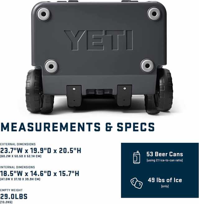 イエティ ローディ60 ホイール付きクーラーボックス チャコール Yeti