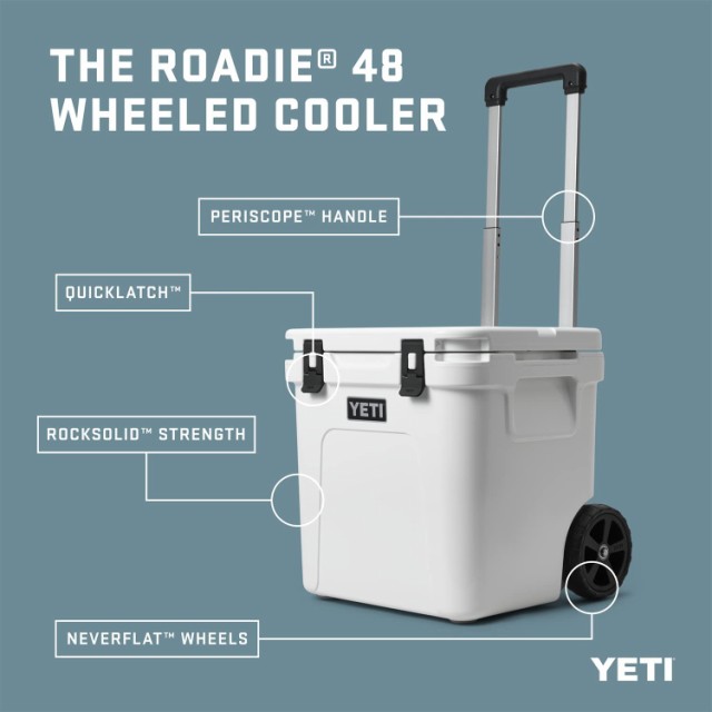 イエティ ローディ48 ホイール付きクーラーボックス チャコール Yeti ROADIE 48 Wheeled Cooler Charcoal ｜au  PAY マーケット