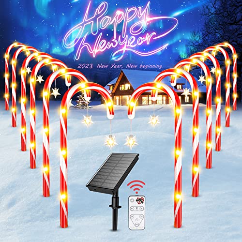 RECHOO アウトドア クリスマス デコレーション 12個パック キャンディー ケーン ライト 8,611円