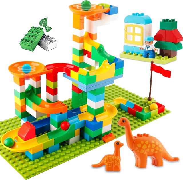 Klobroz Marble Run ビルディングブロック 137個 クラシックビッグブロック STEMトイブロックセット