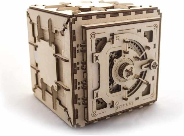 Ugears ユーギアーズ 3Dパズル 金庫 自分で組み立てて動く木のおもちゃ