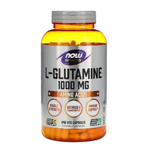 NOW L-Glutamine 1000 mg 240 Veg Capsules #0091 / ナウフーズ L