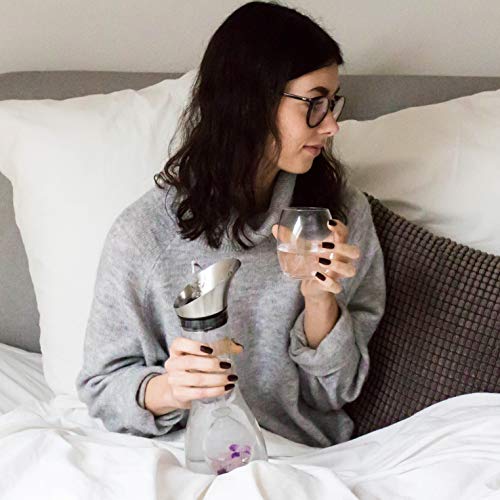 VitaJuwel Era ウェルネス クリスタル ウォーター デキャンタ アメジスト、ローズ クォーツ、クリア クォーツ_4