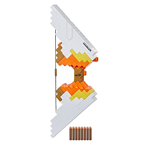 NERF マインクラフト セイバーウィング 電動ブラスターボウ エリートダーツ8個 ダーツクリップ8個 の通販は
