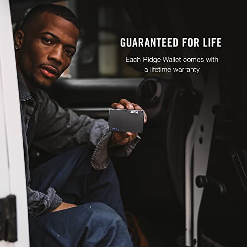 The Ridge ミニマリスト スリム ウォレット メンズ - RFID ブロッキング  (ガンメタル) The Ridge ミニマリスト スリム ウォレット メンズ - RFID