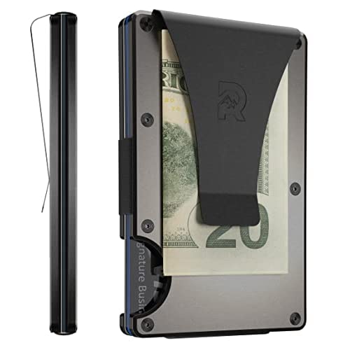 The Ridge ミニマリスト スリム ウォレット メンズ - RFID ブロッキング  (ガンメタル)