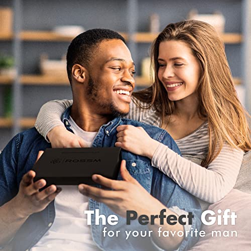 ROSSM スリム RFID ブロッキング ミニマリスト ウォレット メンズ