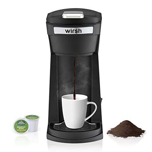 wirsh シングル サーブ コーヒー メーカーKcup対応 (ブラック)