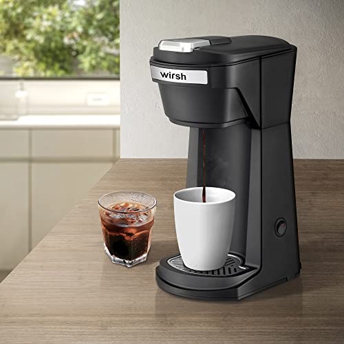 wirsh シングル サーブ コーヒー メーカーKcup対応 (ブラック)