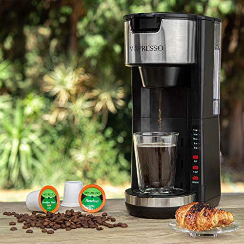 Mixpresso シングルサーブ 2 in 1 コーヒーブリューワー Kカップポッド対応 (ブラック)_3