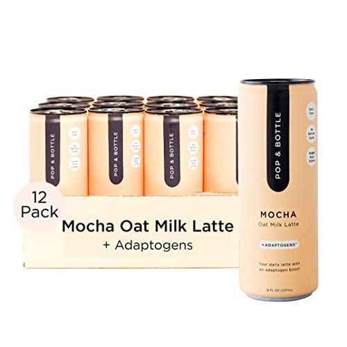 ポップ & ボトル - アダプトゲン入りオーツ ミルク ラテ  8 オンス (12 個パック) モカ オーガニック、乳製品,グルテン不使用の通販は 7,908円