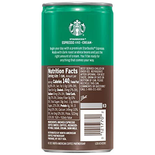 Starbucks Ready to Drink コーヒー、エスプレッソ & クリーム、6.5 オンス缶 (12 パック)の通販は Starbucks Ready to Drink コーヒー、エスプレッソ & クリーム、6.5 オンス缶 (12 パック)の通販は