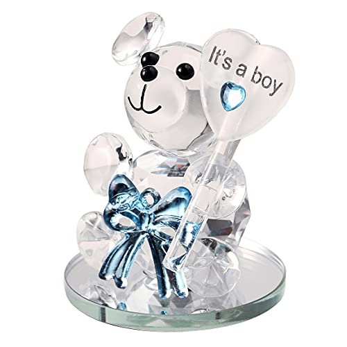 クリス＆ジェムズ クリスタルベビーシャワーデコレーション8個セット  It’s a Boy &amp; It’s a Girl  (ブルー)
