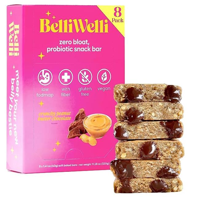 [8個入り] Belliwelli ベリウェリ プロバイオティク スナックバー ピーナッツバターチョコレート Probiotic Snack Bar Peanut Butter Chocolate 8pkの通販は 6,838円
