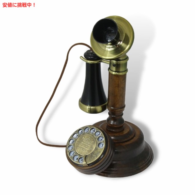 Opis 1921 Cable C レトロ アンティーク ビンテージ 木製キャンドルスティック固定電話 The Wood Antique Vintage Candlestick Landline