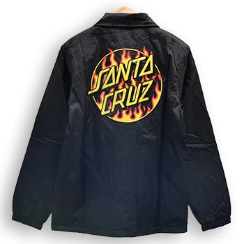 サンタクルーズ × スラッシャー コーチジャケット コラボ ブラック フレイム ドット メンズ SANTA CRUZ THRASHER FLAME  DOT JACKET スケの通販はau PAY マーケット - Voks | au PAY マーケット－通販サイト