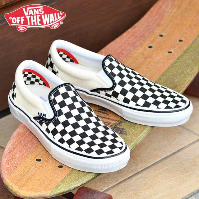 バンズ スケート スリッポン VANS SKATE SLIP-ON (CHECKERBOARD) BLACK