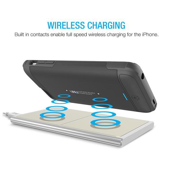 業者対応！10個セット！正規品！ワイヤレス充電機能付き！大容量バッテリー内蔵ケース『Aero Wireless Charging Battery Case for iPhone6/6s 白　MFI認証済み_1